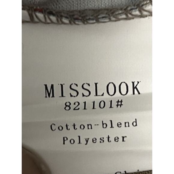 Mislook Dress‎ Womens medium Turtleneck Tan Brown Long Sleeve Patchwork - Picture 6 of 6